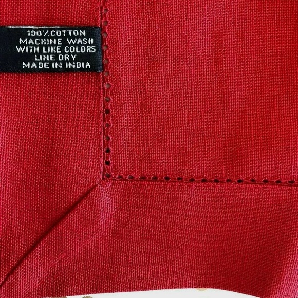 ❤️ Set of 11 NEW Lunares Cotton Hemstitch Napkins - Picture 6 of 7